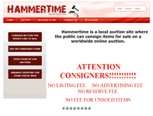 Tablet Screenshot of hammertimeonlineauctions.com